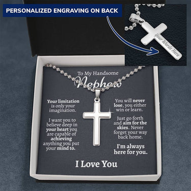 Nephew Ball Chain Cross Necklace - Love You This Much